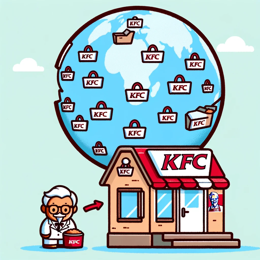 Sự mở rộng và phát triển của KFC