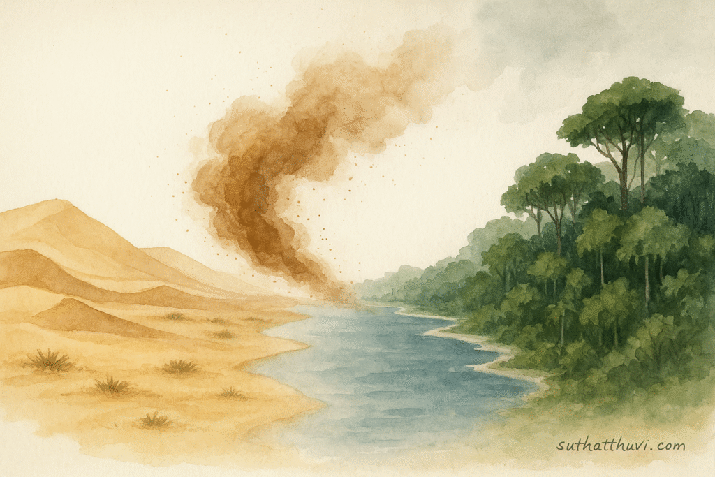 Những hạt bụi trên sa mạc Sahara đang nuôi sống rừng Amazon Những hạt bụi trên sa mạc Sahara đang nuôi sống rừng Amazon